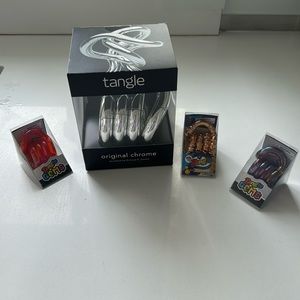 Tangle Creations - (4) pieces the Original Chrome, texture metallics, Gems.